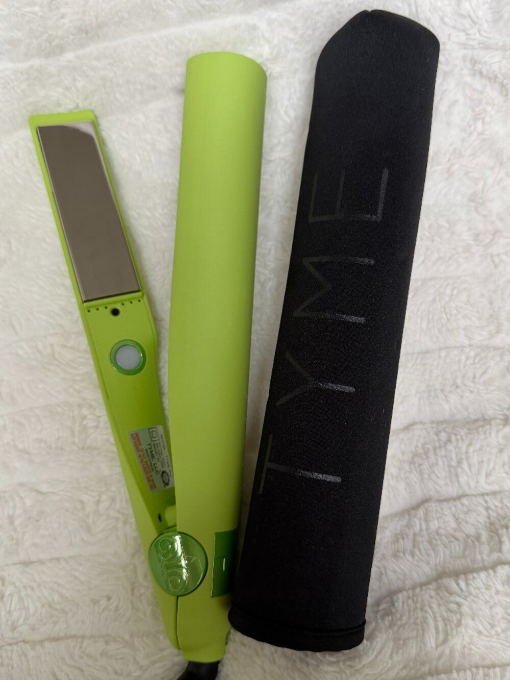 TYME Pro 2-in-1 Hair Straightener Curler Flat Iron w/ Heat Sleeve Retired Color